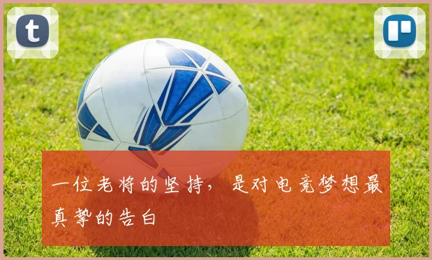 一位老将的坚持,是对电竞梦想最真挚的告白