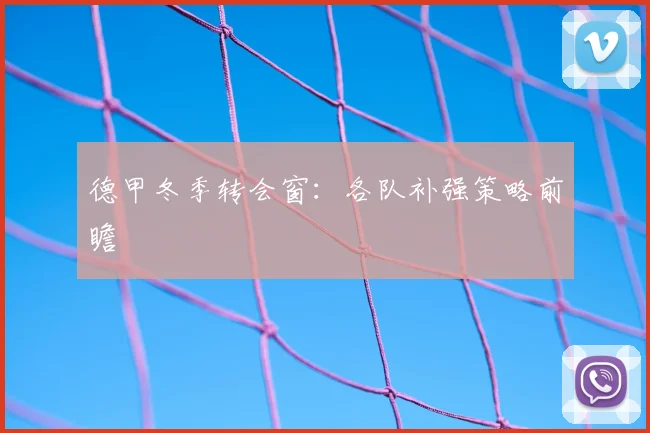 德甲冬季转会窗：各队补强策略前瞻